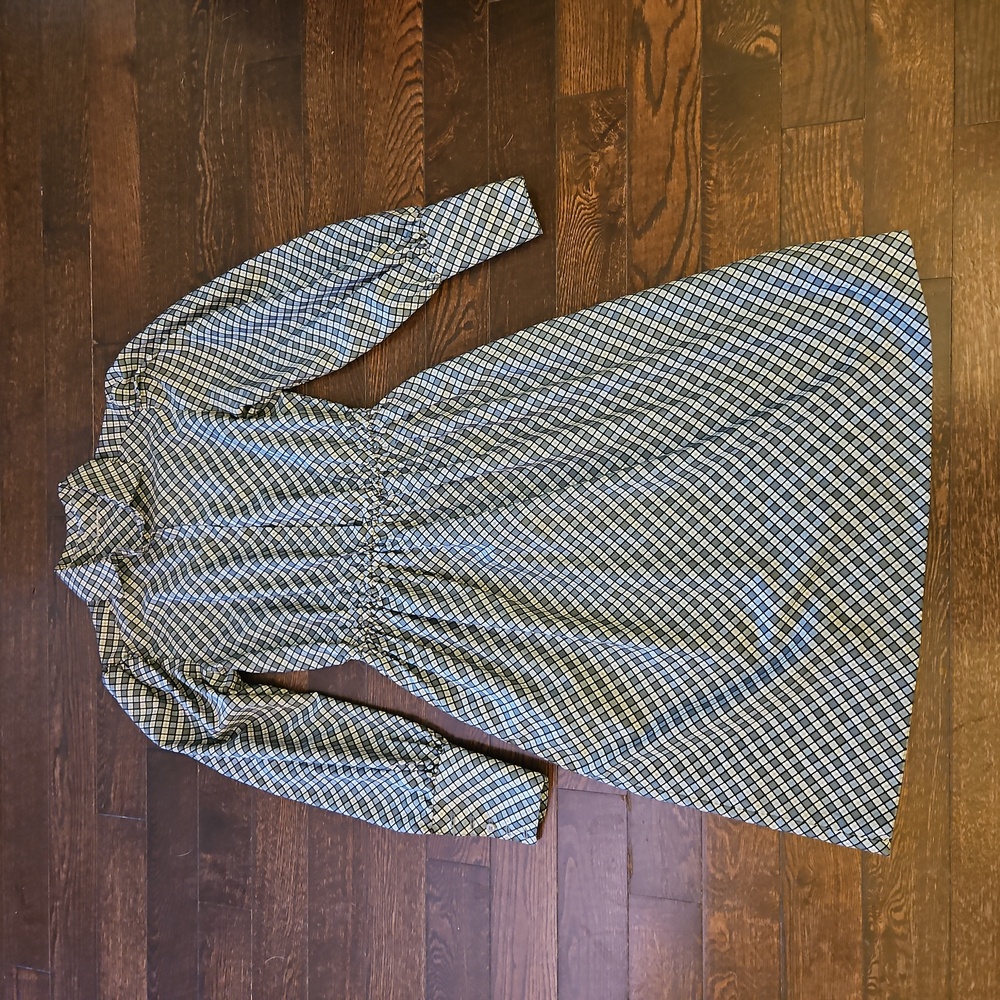 Checkered Long Sleeve Vintage Dress